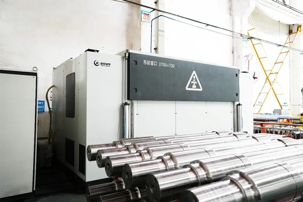 CQE-8000 machine with rows of shafts