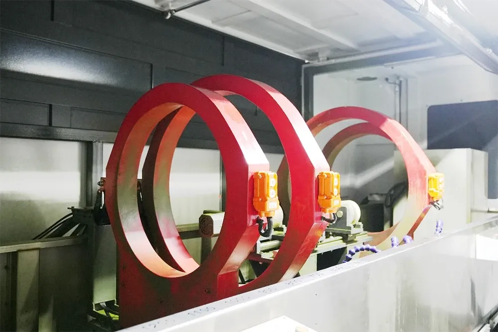 Magnetizing coils inside the CQE-8000 machine